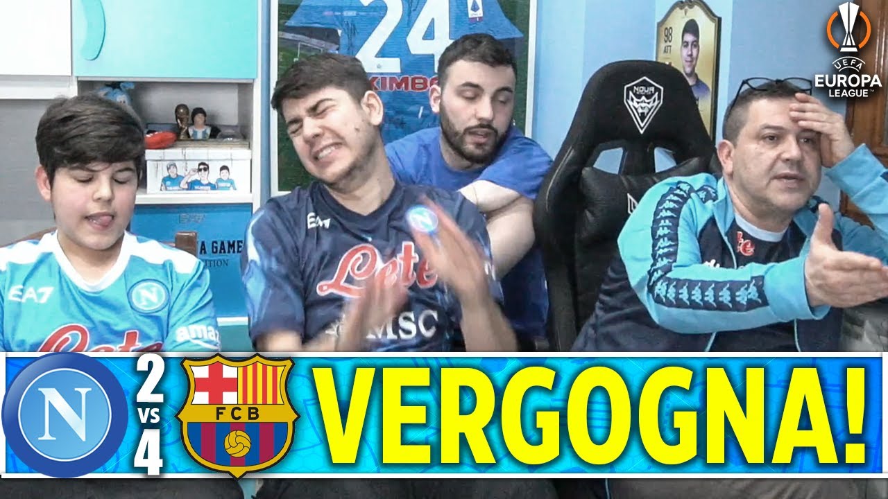 INFERIORI... CHE VERGOGNA! NAPOLI-BARCELLONA 2-4 | LIVE REACTION NAPOLETANI