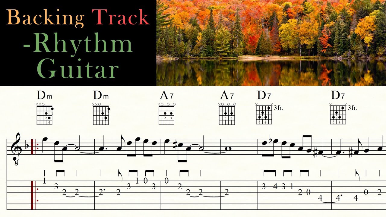 L'ÉTÉ INDIEN | INDIAN SUMMER | JOE DASSIN | - Rhythm Guitar | Backing Track | Sheet Music & TAB