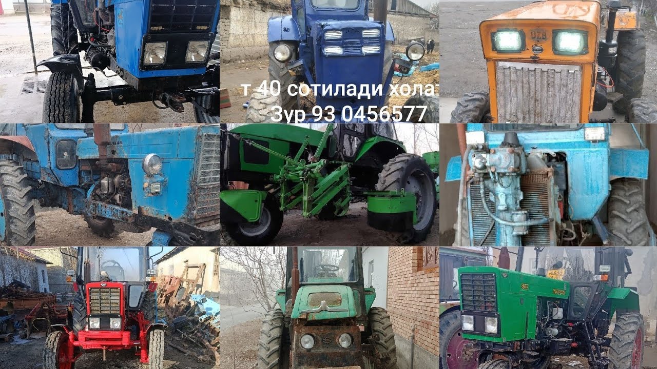 ARZON MTZ TTZ T28 T40 BELARUS MTZ82.1 MTZ80.1 PULUK KULTIVATSIYA KAPALKA VA BOSHQA TRAKTOR NARXLARI 