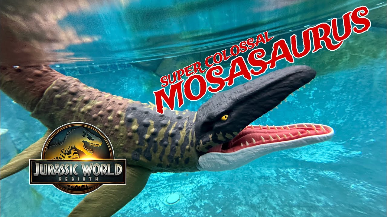 JURASSIC WORLD REBIRTH Super Colossal Mosasaurus Dinosaur Toy Review #jurassicworldrebirth