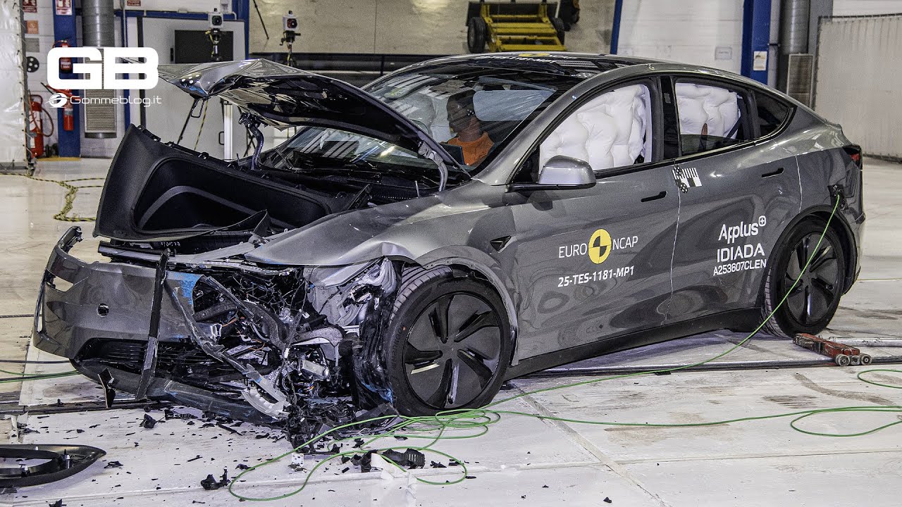 Tesla Model Y (2025) ⭐️⭐️⭐️⭐️⭐️ Crash Test EuroNcap