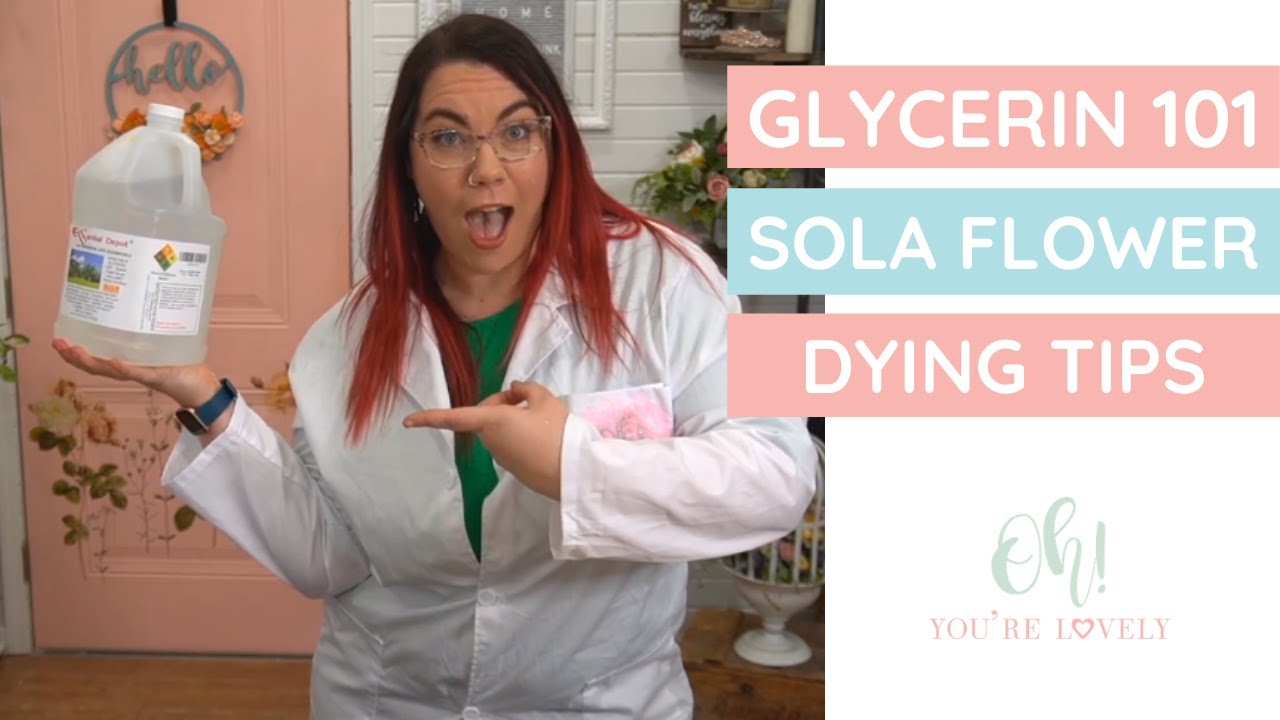 How to use glycerin with sola wood flowers