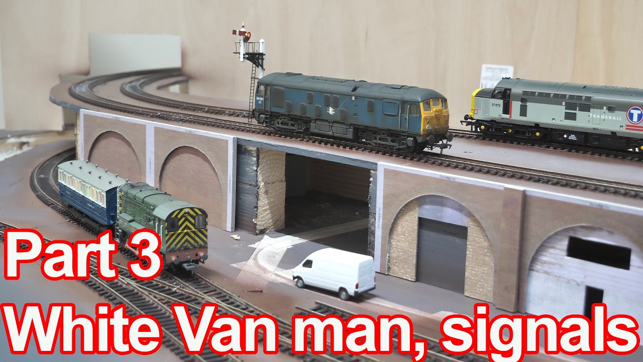 Part 3 OO gauge layout East end docks White van man Gaugemaster GM330 & Dapol signals