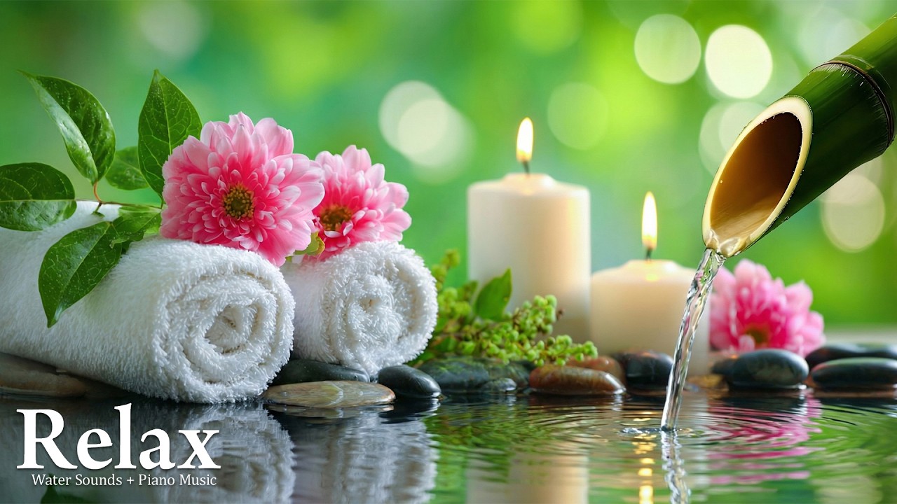Soothing Music + Bamboo Water Sounds 🌿 Calming Music, Stress & Anxiety Relief, Spa Music Relaxation