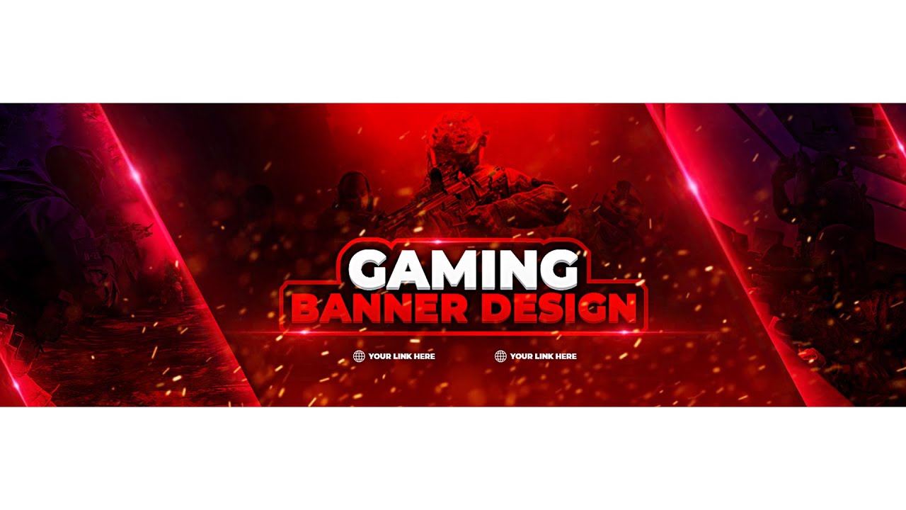 How to design gaming banner - photoshop tutorial | Speed art