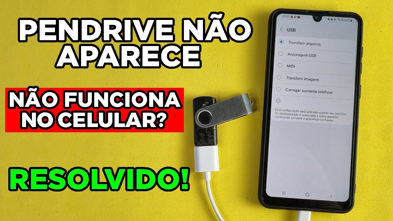 Pendrive NÃO APARECE, NÃO FUNCIONA no Celular? Como RESOLVER!