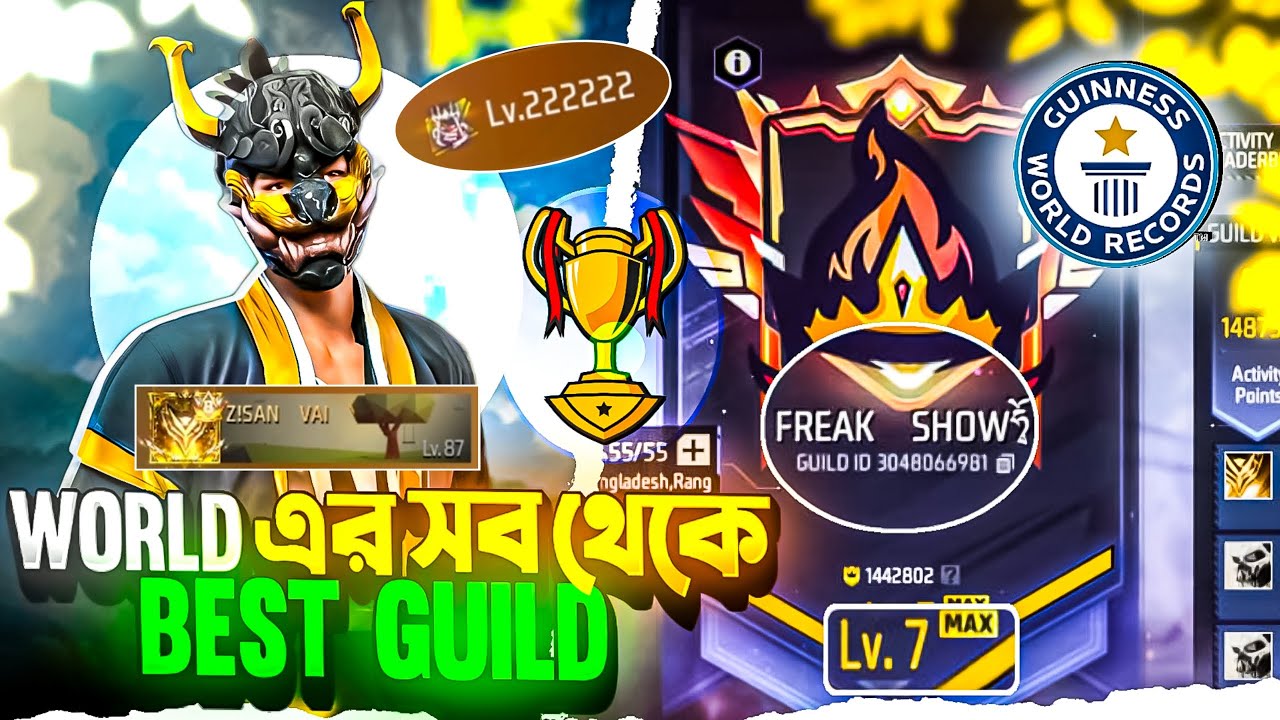 Free Fire World Best Guild || World Highest Level Player||ZISAN VAI YT@BD71_ZISAN
