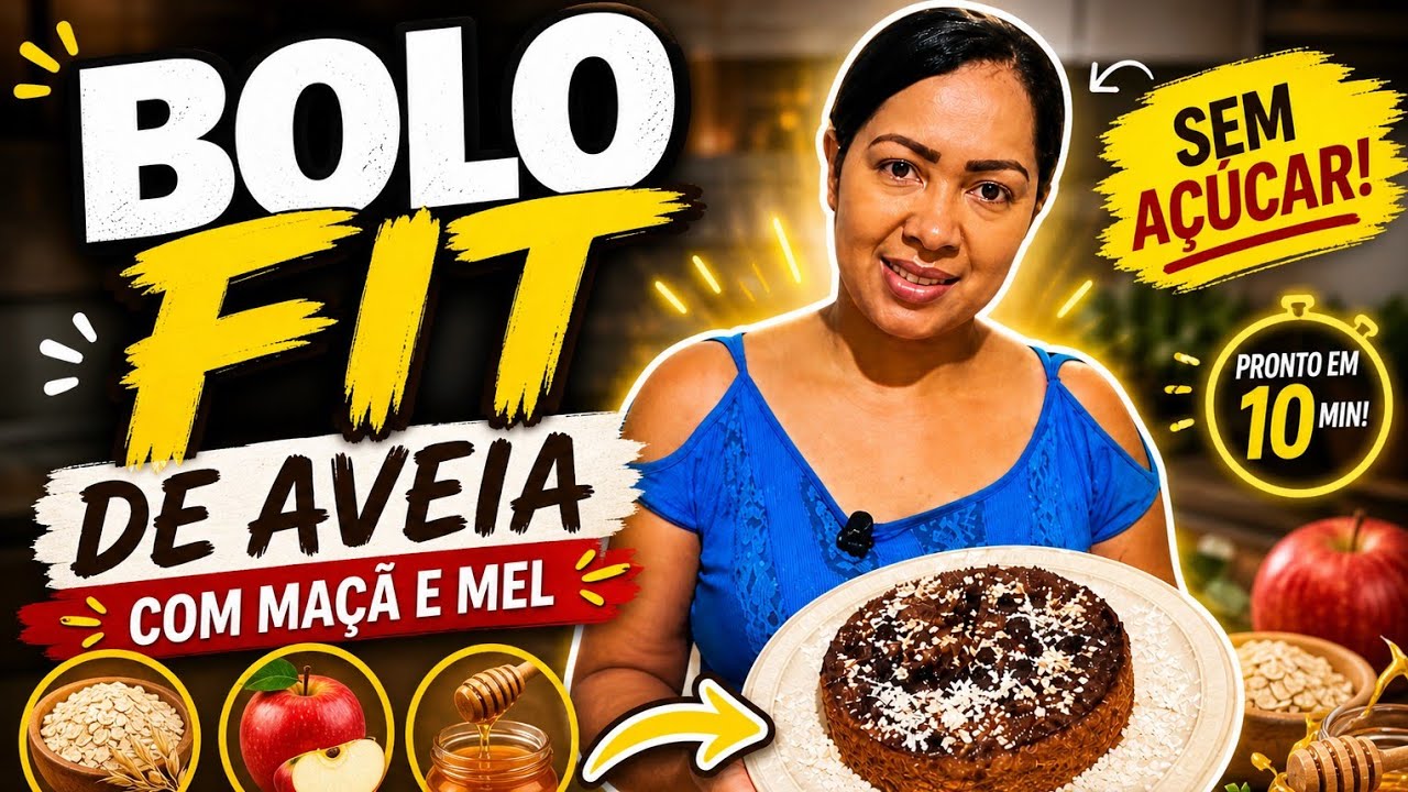 Bolo FITNES com AVEIA e MEL 