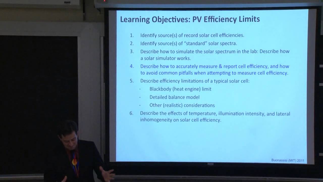 14. PV Efficiency: Measurement and Theoretical Limits