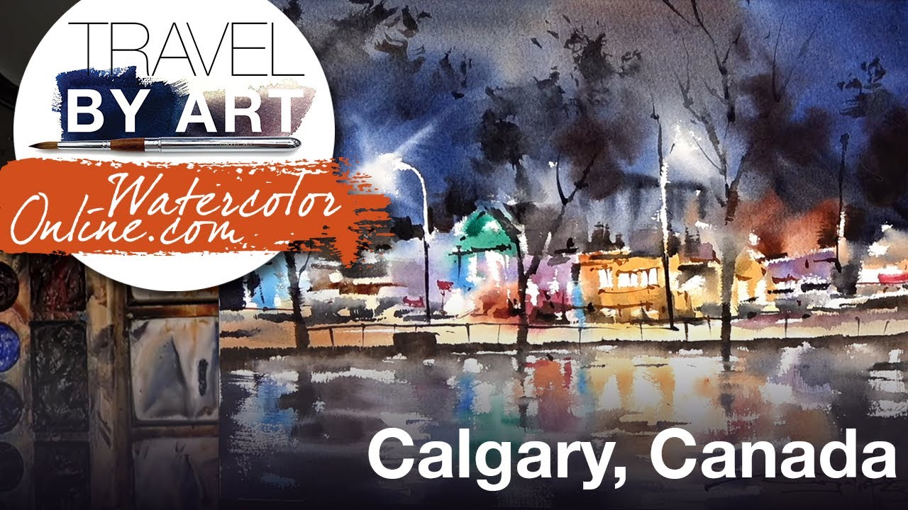 #191 Travel by art, Ep. 63: Chinook (Watercolor Cityscape Tutorial)