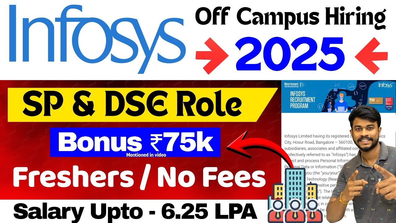 Infosys SP & DSE: набор вне кампуса в 2025 году (тамил) / ВАКАНСИИ INFOSYS 2025 | Работа для вас,...
