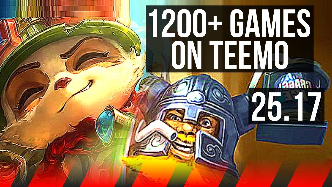 TEEMO vs OLAF (TOP) | 9/1/14, 54k DMG, 1200+ games, Legendary | BR Challenger | 25.17