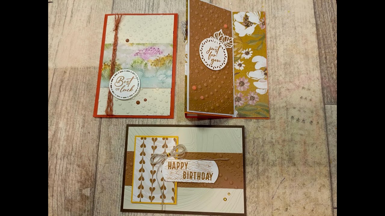 3 Cards, all off The Cuff Stampin' Up!