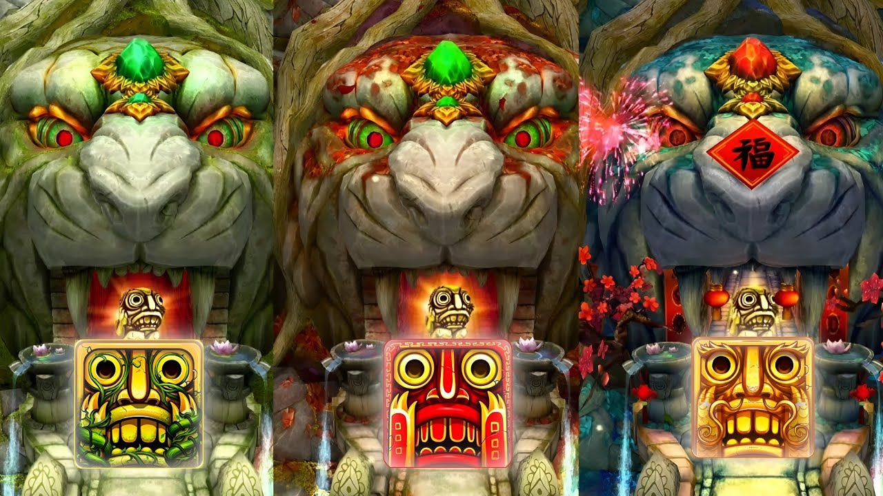 Temple Run 2 Lost Jungle VS Fall Jungle VS Lost Jungle Lantern Festival Map