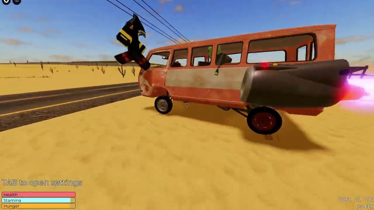 van flying