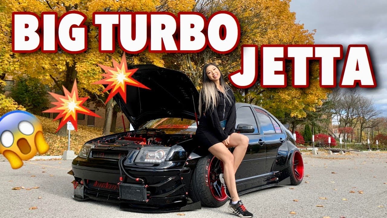 My Boyfriend FINALLY let me drive his BAGGED TURBO WIDEBODY MK4 JETTA !! (BAD IDEA)
