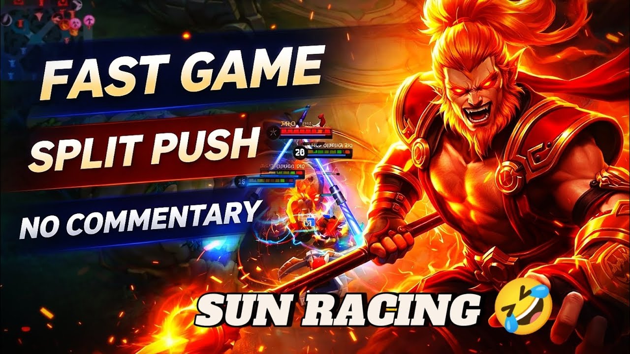 Sun Split Push Gameplay | No Commentary | Fast Pace MLBB 🤣