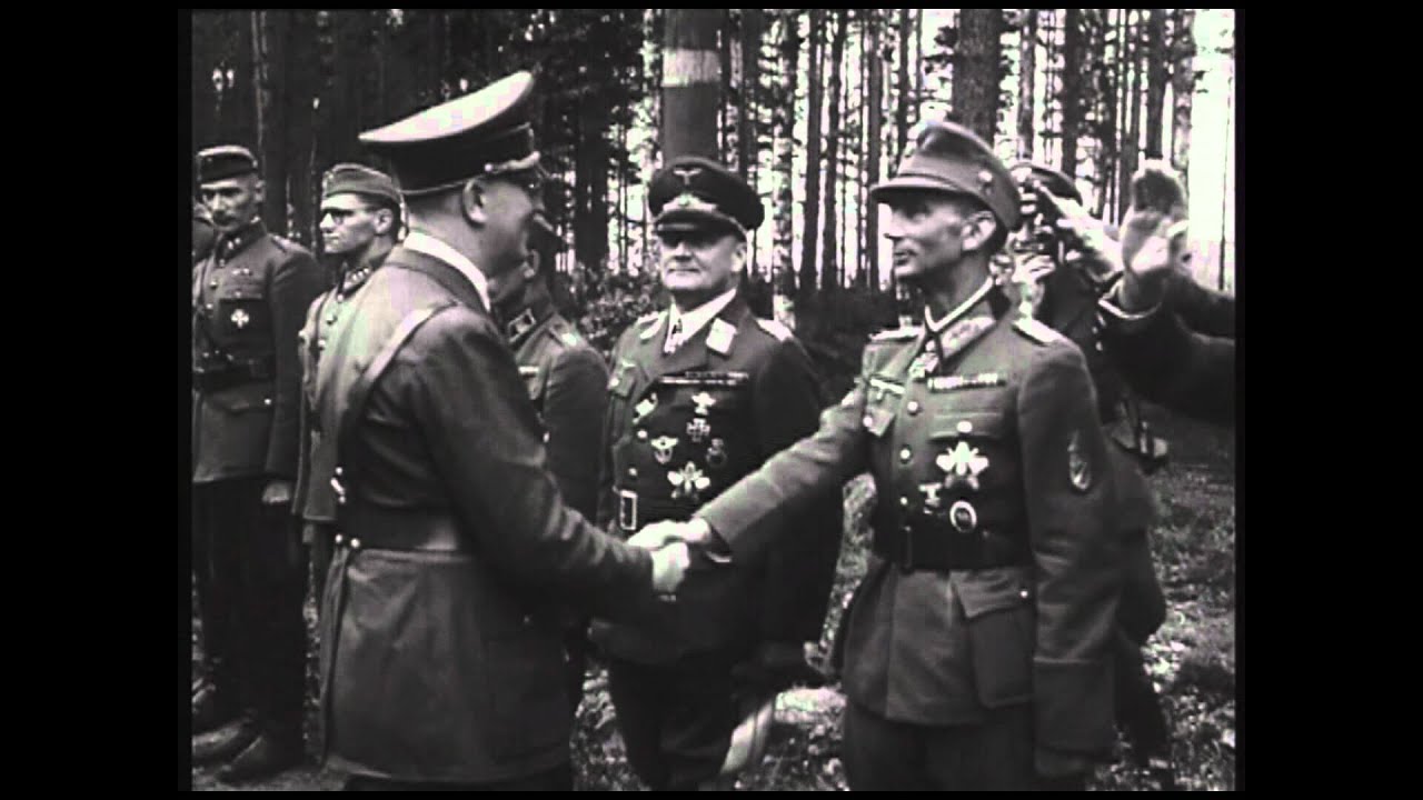 Визит Гитлера в 1942 г в Финляндию Маннергейм Marshal Carl Gustav Mannerheim And Hitler in Finland