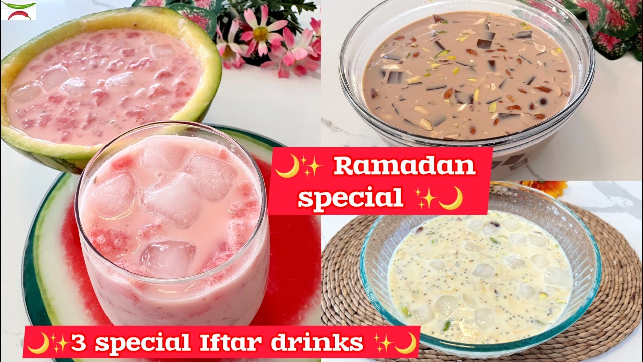 Ramadan Iftar Special! 3 Super Refreshing Drinks | Summer Special Drinks