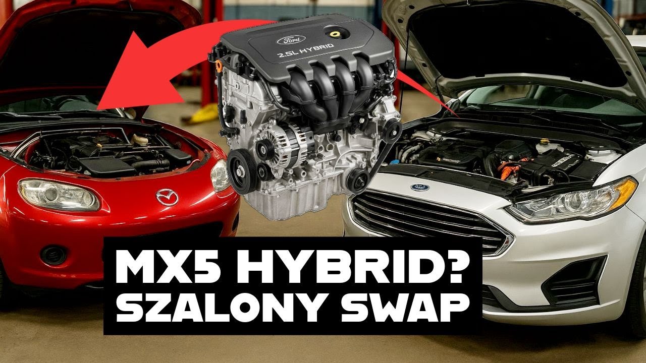 SWAP 2.5L silnika z hybrydowego Forda do Mazdy MX5 NC | DRIFT MIATA | radzio FLAT OUT