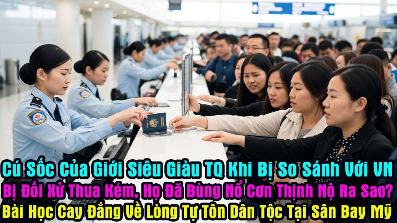 Du Khách TQ  Phẫn Nộ : Vì Sao Hộ Chiếu VN Được Duyệt Thẳng, Hộ Chiếu TQ Bị Giữ Lại Tại Sân Bay Mỹ ?