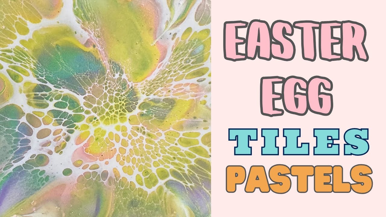 🐣 Make Easter Egg Coasters in Spring Pastels 🐇 Acrylic Fluid Art
