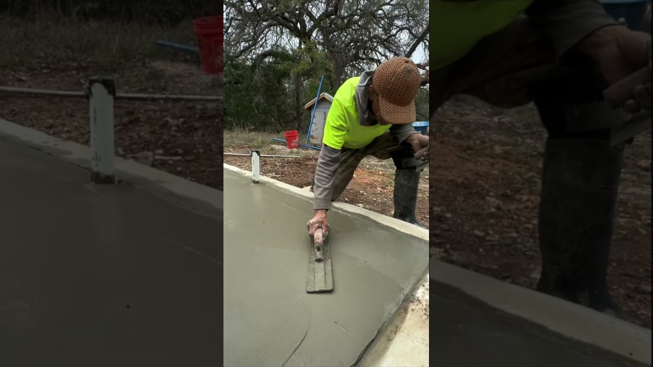 Well House: Concrete Finishing #Shorts #concrete #wellhouse