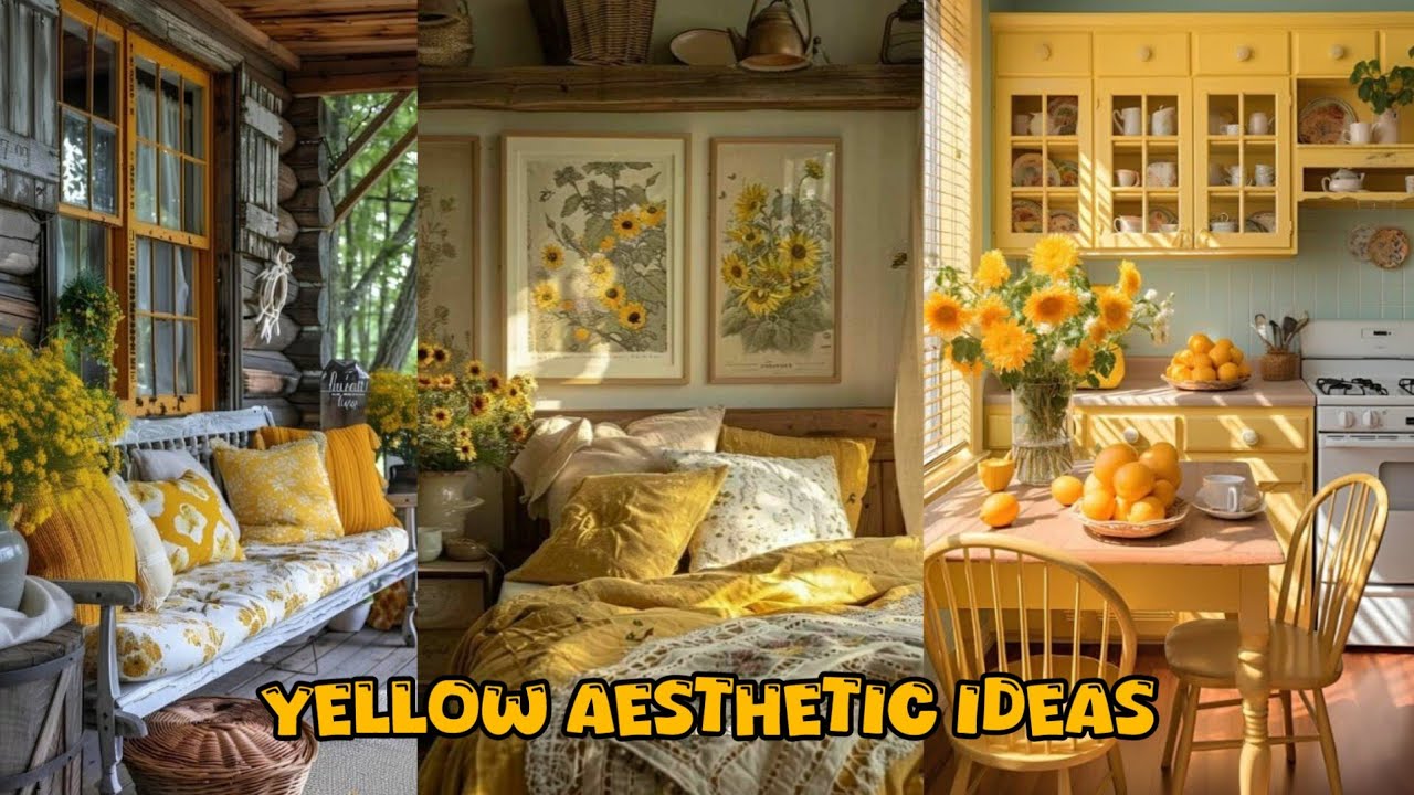 🌻RUSTIC COTTAGECORE YELLOW IDEAS💛: Embracing Optimistic Energy of Yellow HOME DECOR | CREATIVE FLAIR