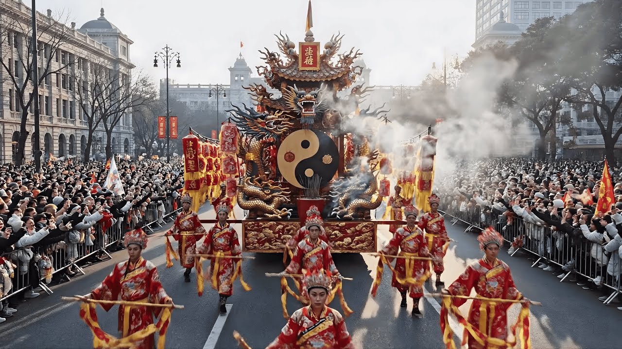 Taiwan Winter Parade 2026 in Taipei, Taiwan (4K) - Spectacular Festival Floats, Dancers and more