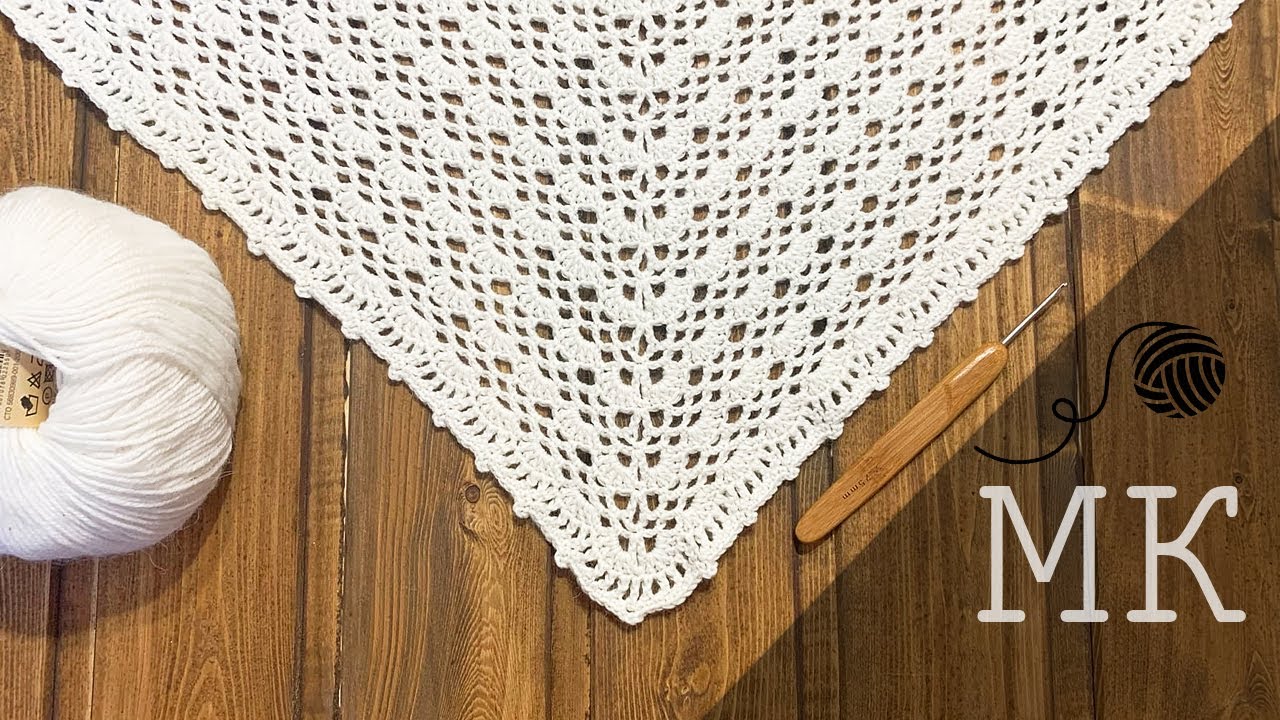 Вяжем простую и очень красивую шаль крючком. How to crochet a simple but beautiful shawl