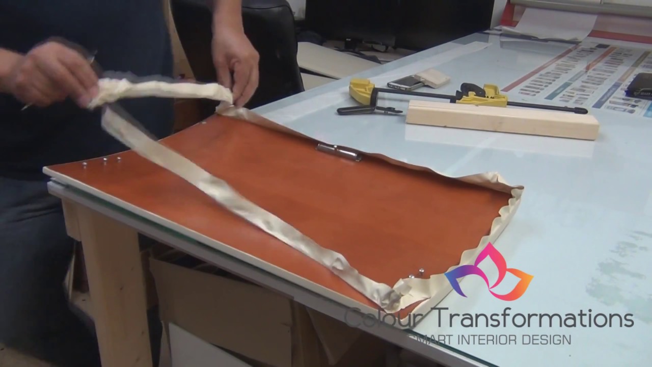 Vinyl wrapping curved motorhome doors