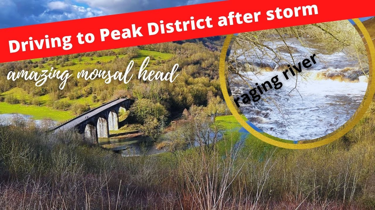 Driving to Peak District after Storm!!! 2022 #storm #peakdistrict #monsal #scenery