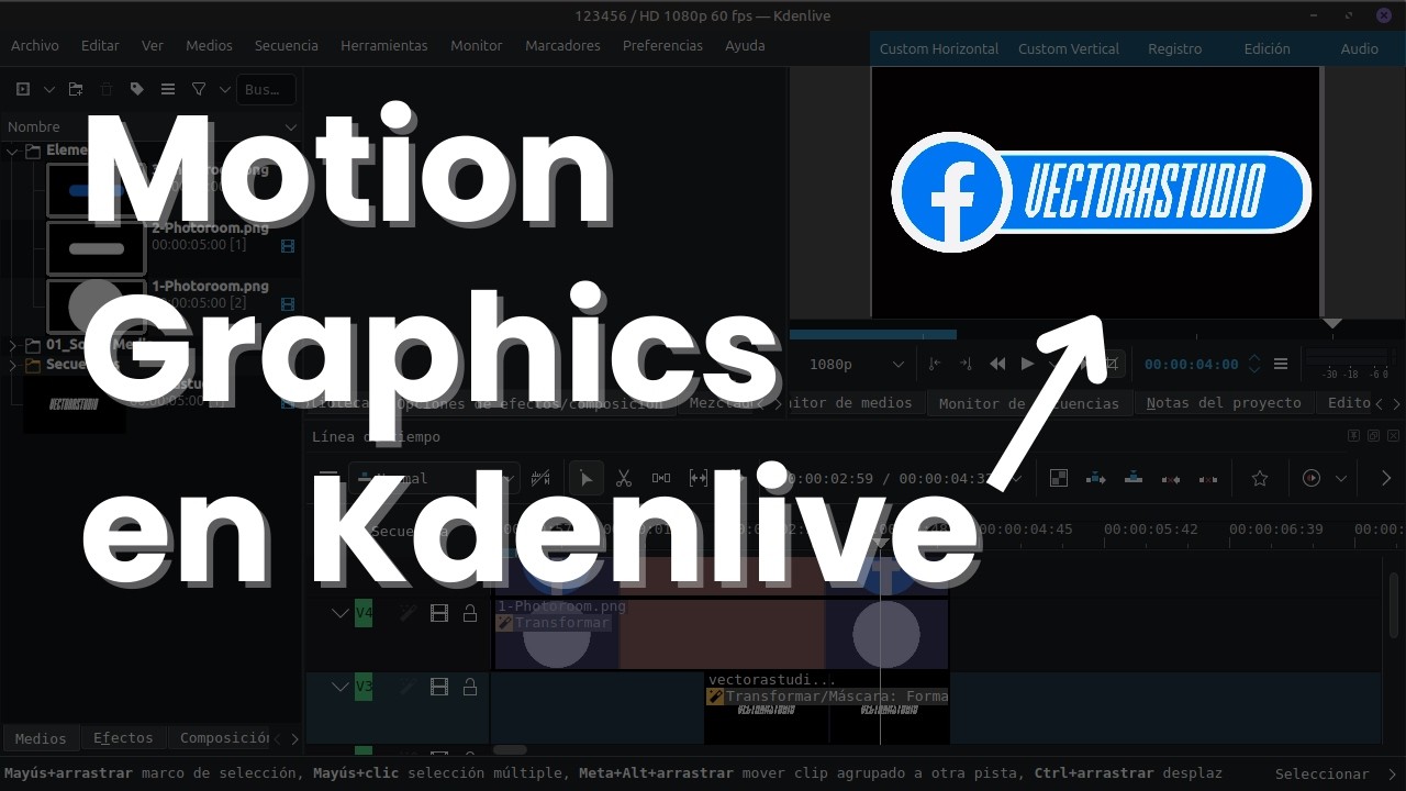 Crea tus propias Animaciones de Redes Sociales en Kdenlive
