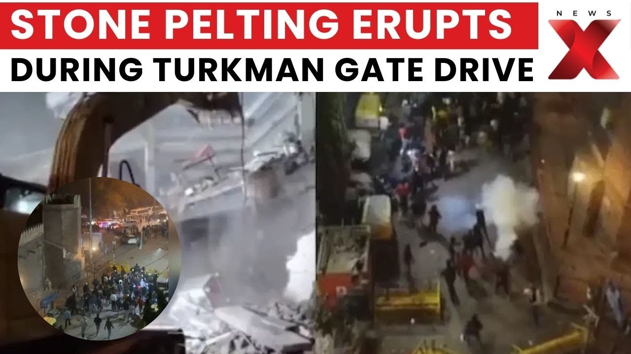 Delhi Mosque Demolition: Delhi HC-Ordered Demolition at Turkman Gate Turns Violent, Police Use Tear