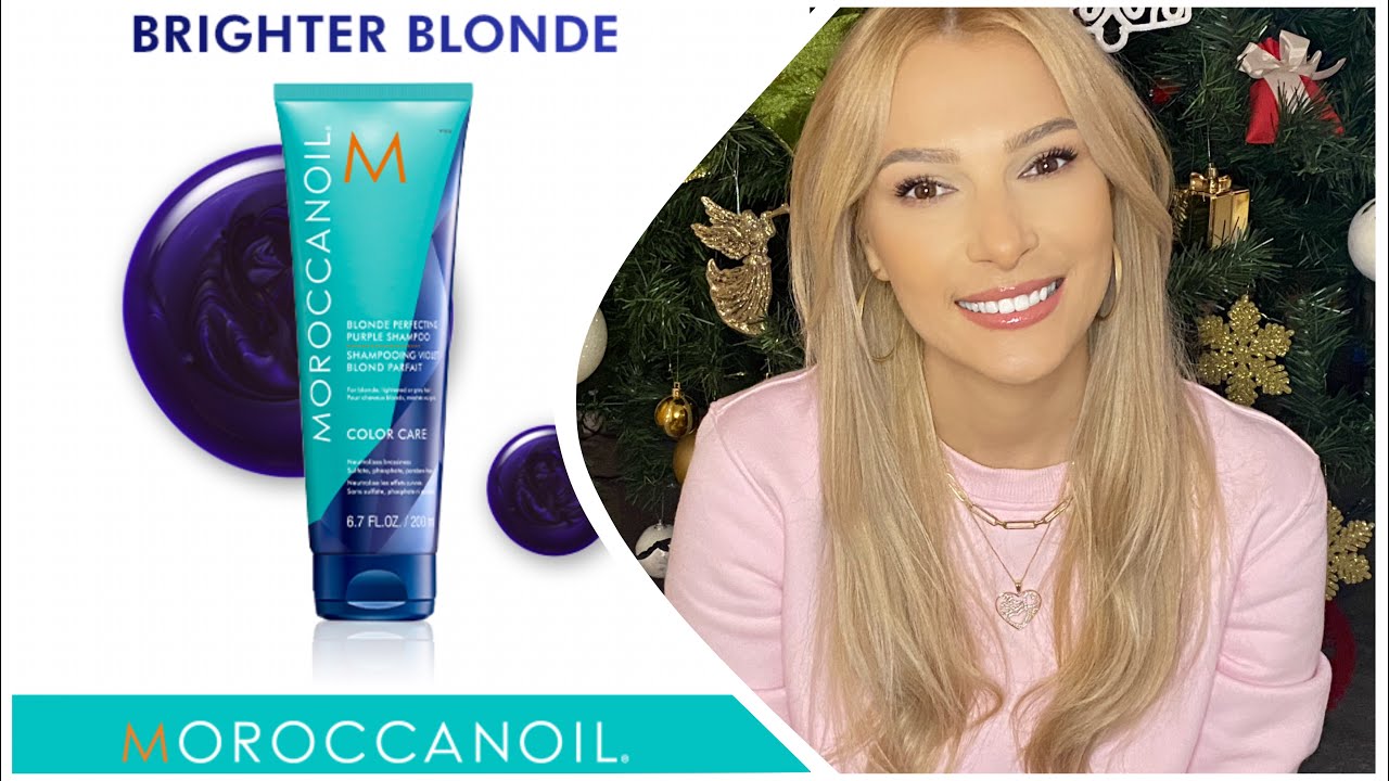 MOROCCANOIL BLONDE PERFECTING PURPLE SHAMPOO / WHAT HE DID TO MY HAIR 😲#hair #moroccanoil