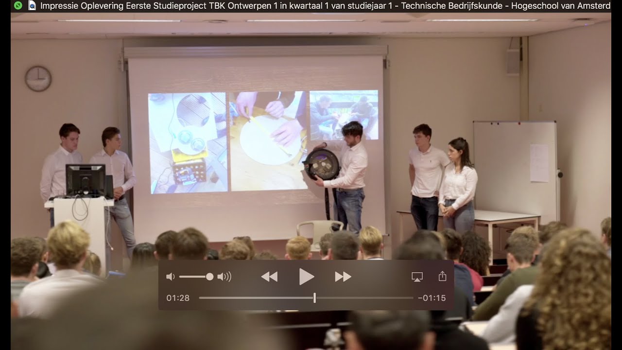 Technische Bedrijfskunde - TBK - Hogeschool van Amsterdam - HvA - Impressie Studieproject Q1 Jaar 1
