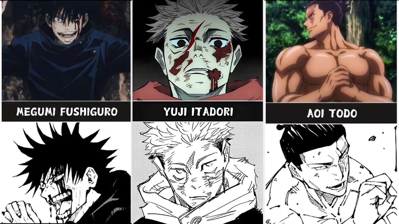 Jujutsu Kaisen Manga vs Anime Character Design