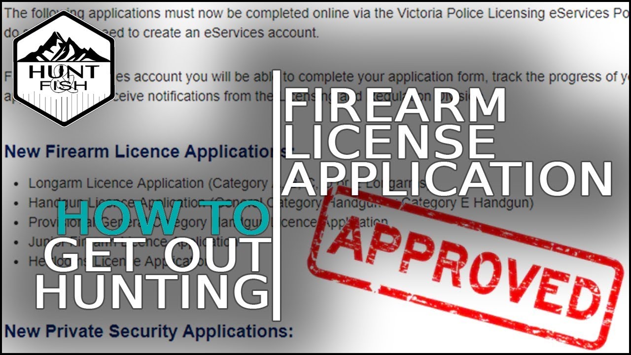 How to Get a Gun Licence - Firearm Licenses in Victoria