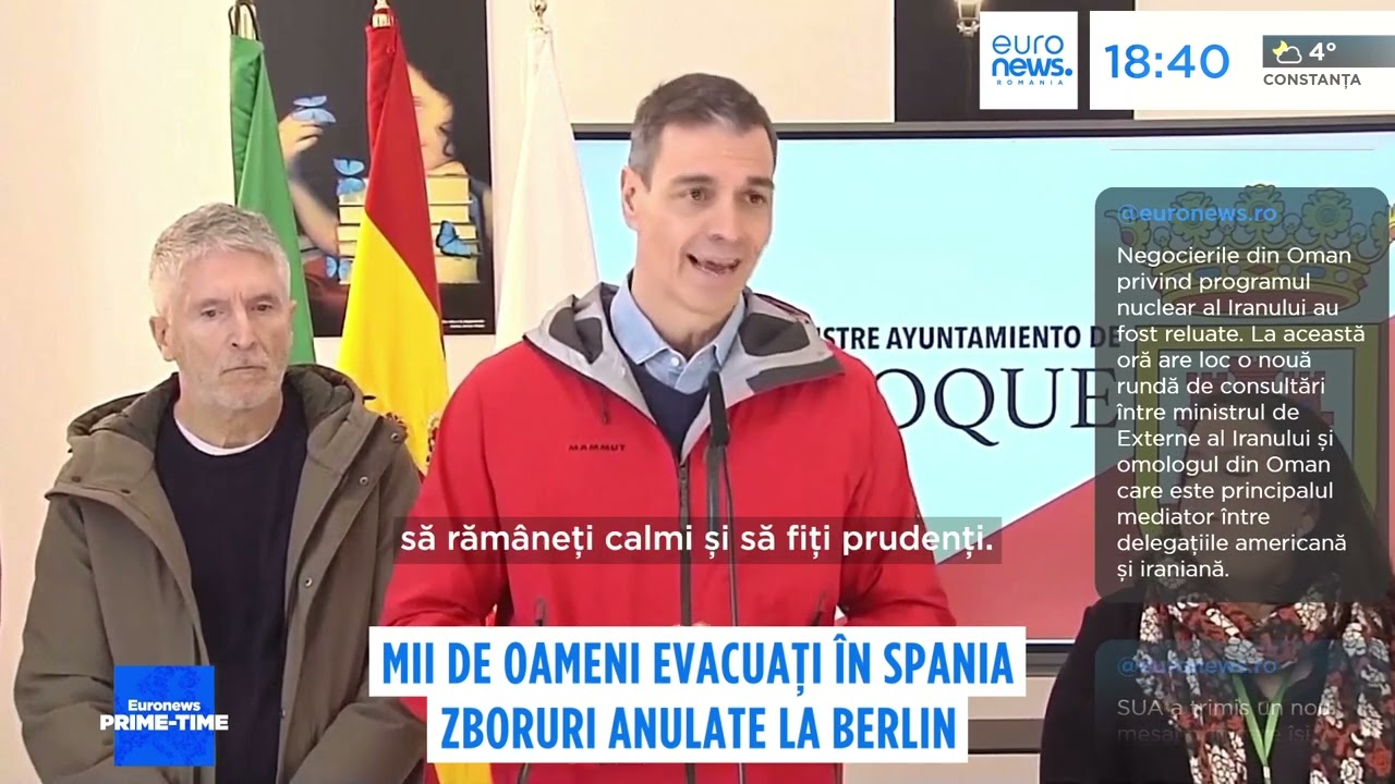 Vremea rea face ravagii în Europa: mii de oameni evacuați în Spania, zboruri anulate în Germania