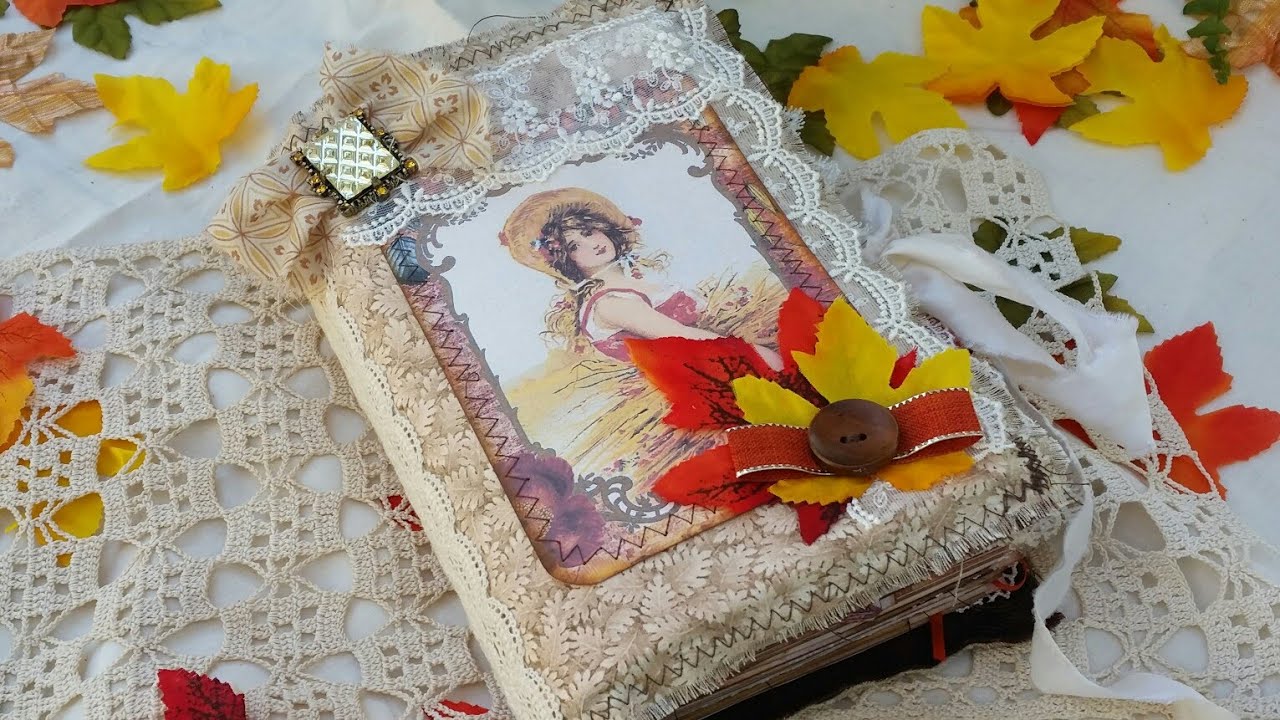 Softcover Fall Autumn Junk Journal Flip Through; (Using Artymaze Autumn Splendor Kit) (For Sale)