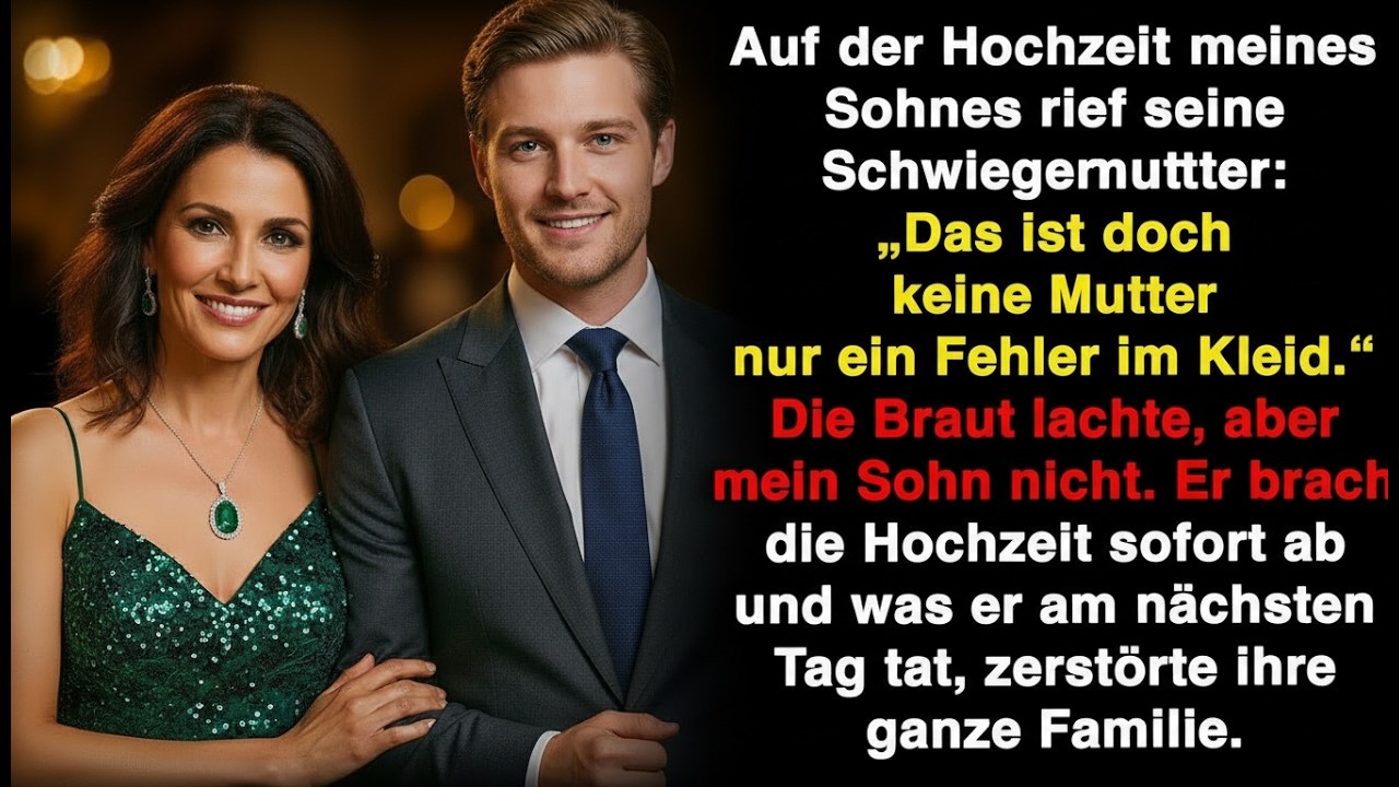 Gedemütigt auf der Hochzeit meines Sohnes. Am nächsten Tag zerstörte eine Entscheidung alles.