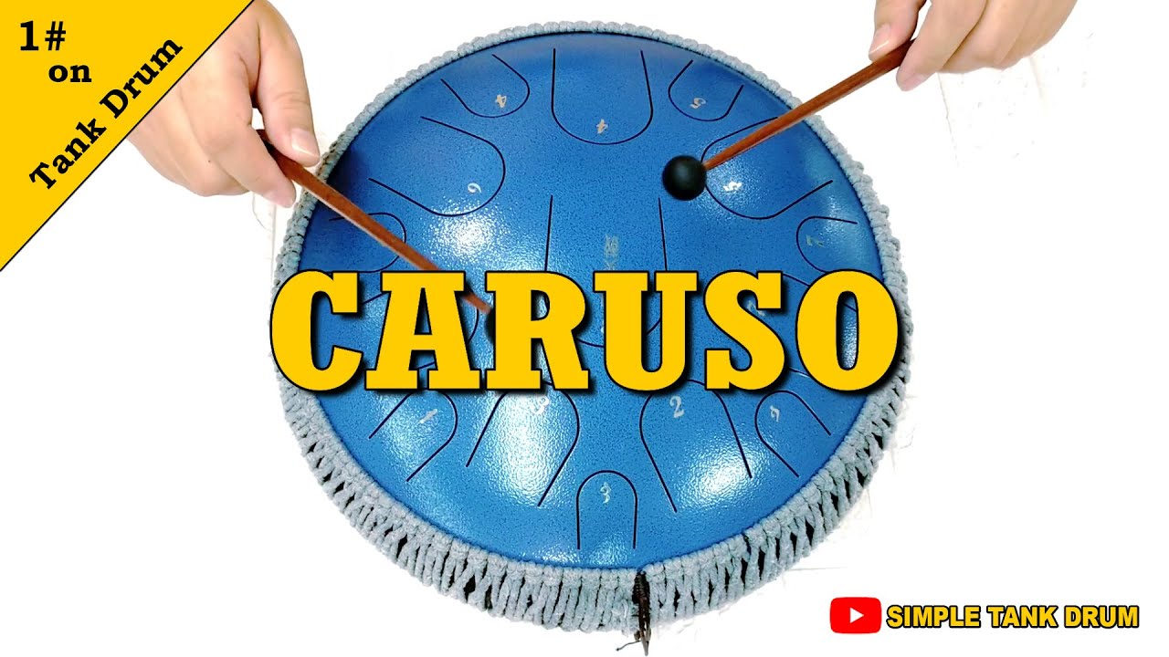 CARUSO (Andrea Bocelli) - Simple Tank Drum Cover with Tabs