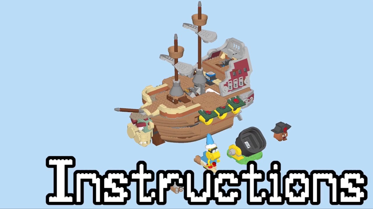 LEGO Super Mario Bowser’s Airship Set Instructions! Set 71391