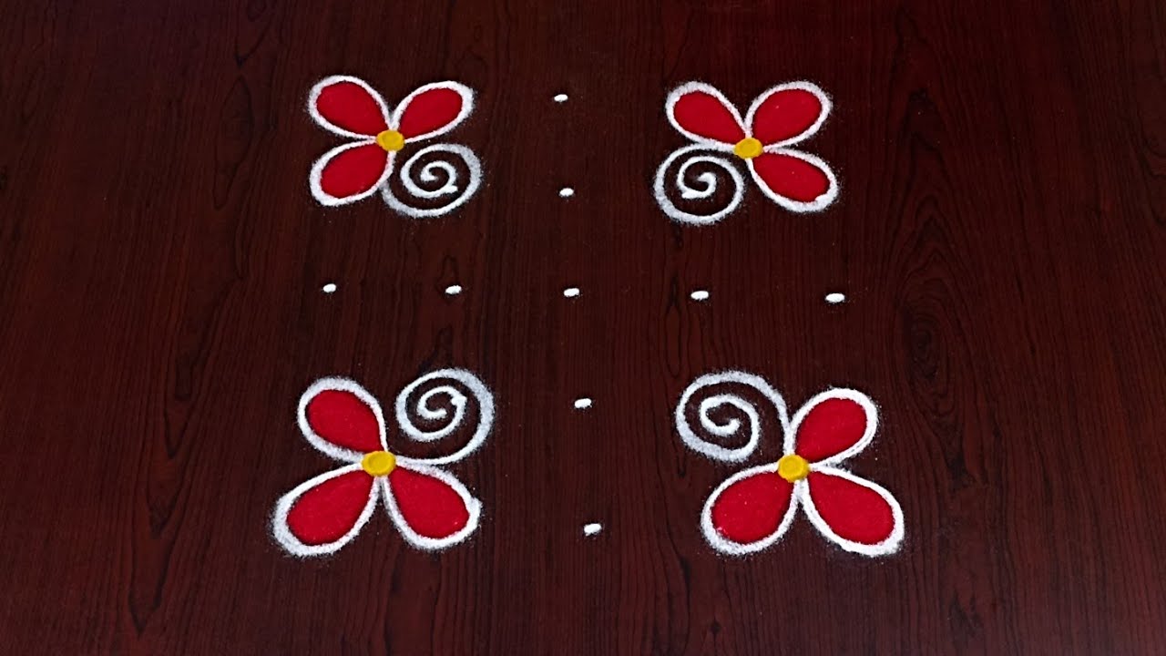 5×5dots easy rangoli|daily muggulu|thipkyanchi,festival rangoli|traditional rangoli#Rang kaa Rangoli