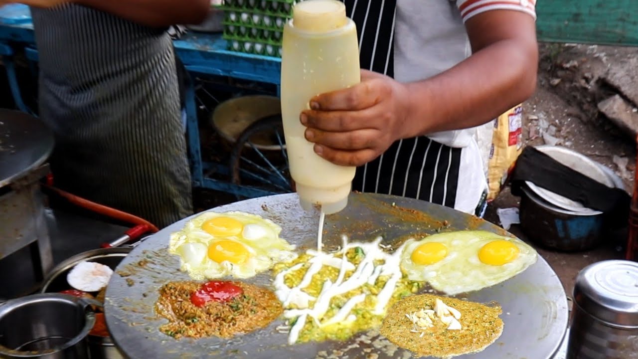 Roadside Easily Prepared 4 In 1 Fry Egg Omelette Dish | Jay Bhole Omlet Center | Indian Street Food