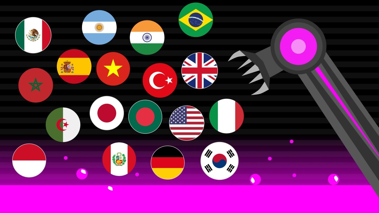20 Countries Marble Race | Stage Elimination