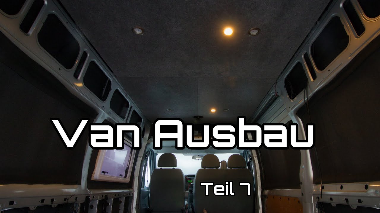 Van Ausbau Teil 7 - Ford Transit 4x4 Deckenverkleidung mit Filz und LED - Spots