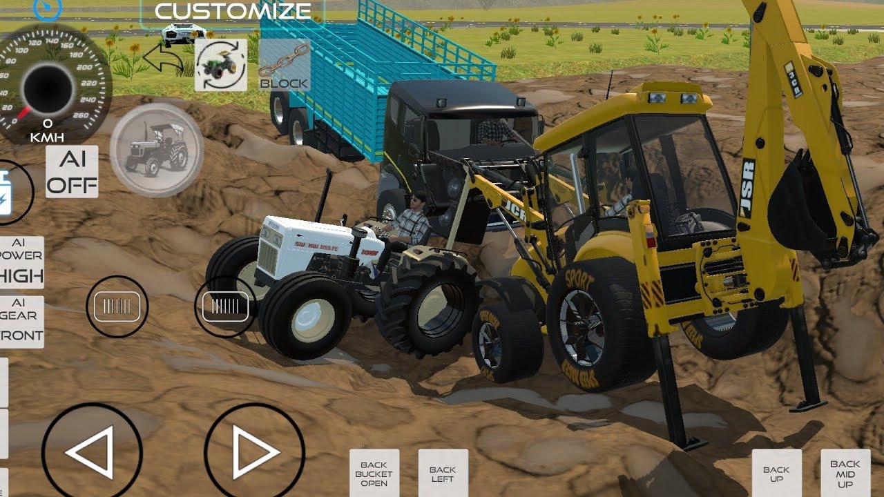 Track or Tractor Part-02 | faas gaya and Jcb se nhi nikal raha hai | #automobile #sportscar #gaming 