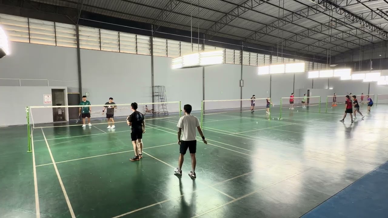 ตีก๊วน🏸: Aho+Arm vs Num+Kao ⏩️⁨ @SAENGNUEABAD ​