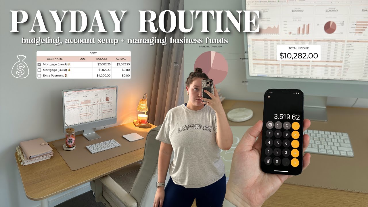 PAYDAY ROUTINE 💰 budget breakdown, savings, credit card, investments, business funds + bank accounts